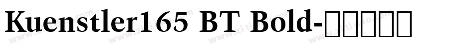 Kuenstler165 BT Bold字体转换